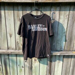 Harley-Davidson Women’s XL Black Museum Tee Graphic Biker T-Shirt